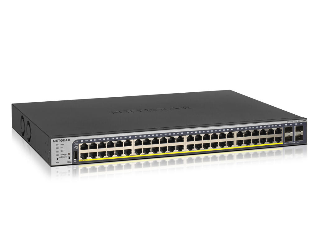 NETGEAR GS752TP-300EUS netværksswitch Administreret L2/L3/L4 Gigabit Ethernet (10/100/1000) Strøm over Ethernet (PoE) 1U Sort