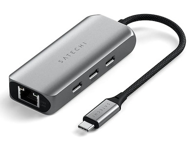 Satechi ST-H3C25EM interface hub USB Type-C 10000 Mbit/s Grå