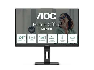 AOC 24P3CV computerskærm 60,5 cm (23.8") 1920 x 1080 pixel Fuld HD LED Sort