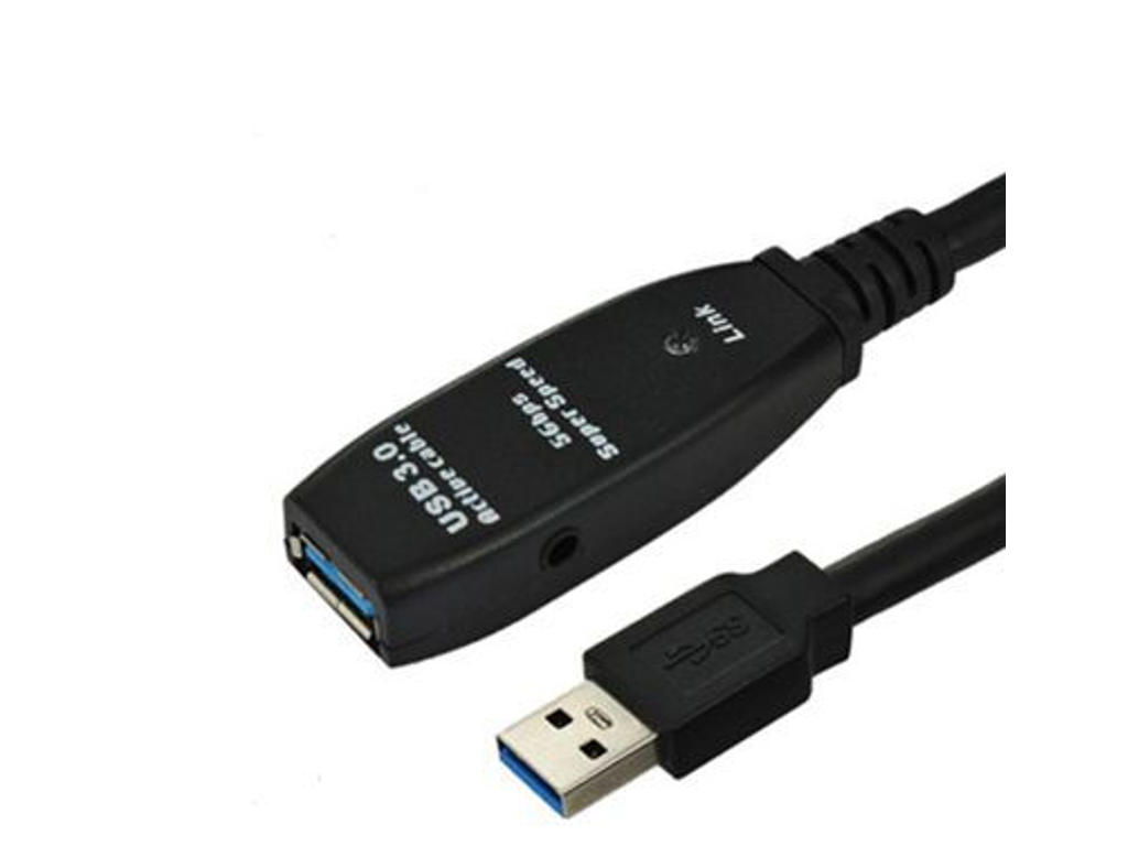 Microconnect USB3.0AAF10A USB-kabel USB 3.2 Gen 1 (3.1 Gen 1) 10 m USB A Sort