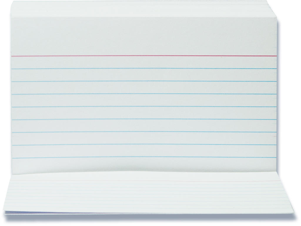 Kartotekskort, A med linjer, 75x105 mm, 100 stk, Ferco 