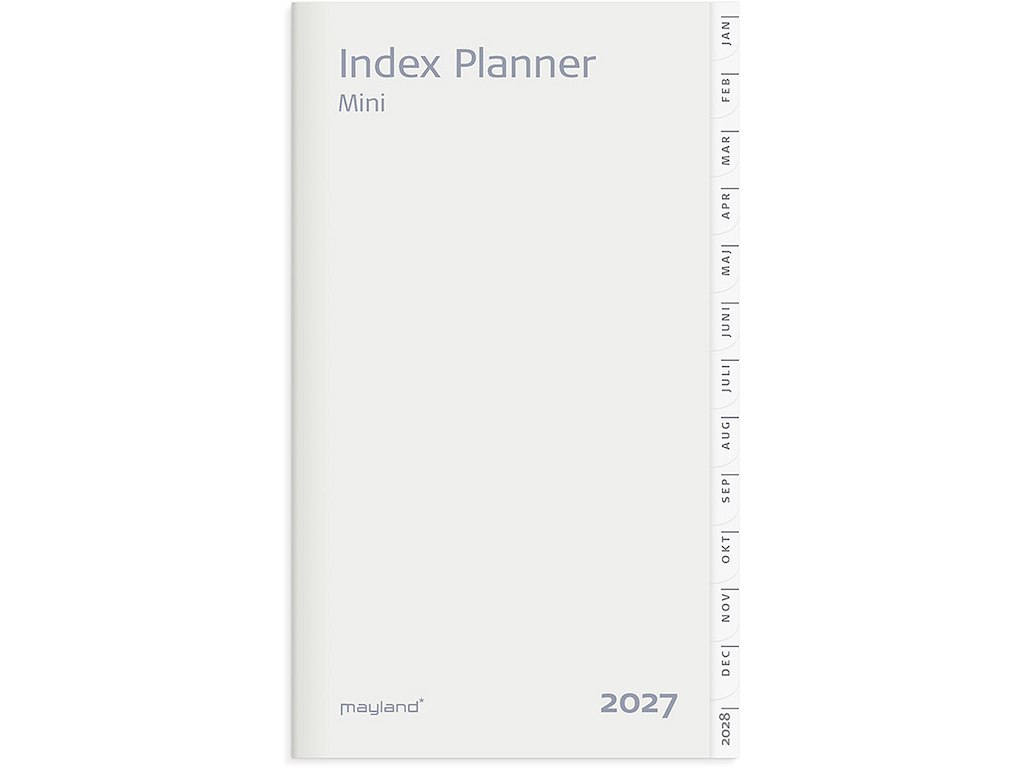Planner, 2027, Index Mini, 1 måned pr. opslag, Refill, Mayland