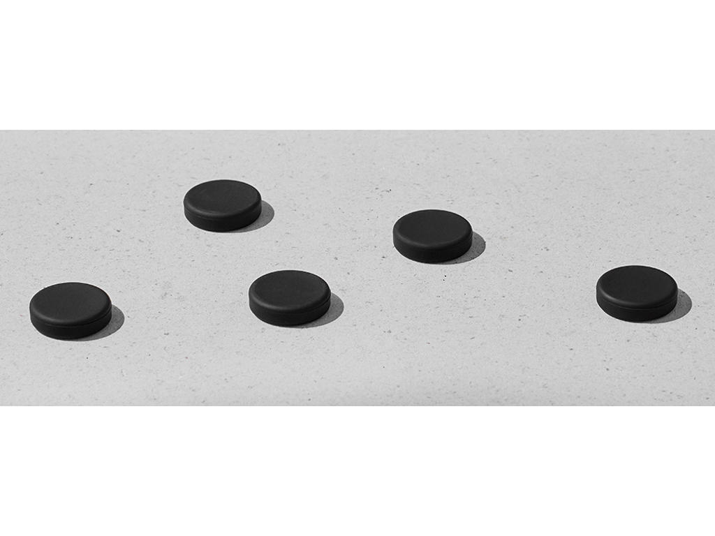Magneter, Sort, Ø3 cm, 10 stk, Lintex 