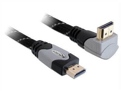 DeLOCK 2m High Speed HDMI 1.4 HDMI-kabel HDMI Type A (Standard) Sort, Grå