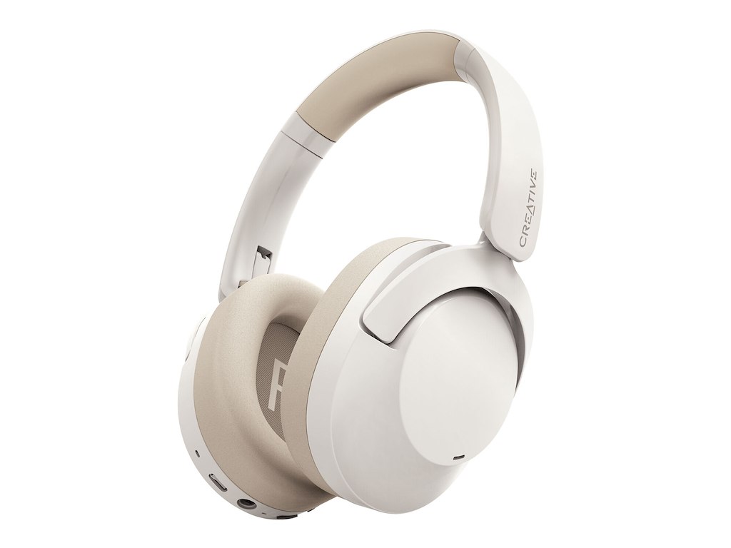 Creative Labs Zen Hybrid 2 Headset Kabel & trådløs Opkald/musik USB Type-C Bluetooth Cremefarvet