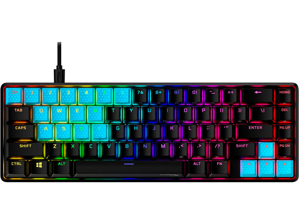 HyperX gummitaster – Gaming-tilbehørskit – blåt (US-layout)