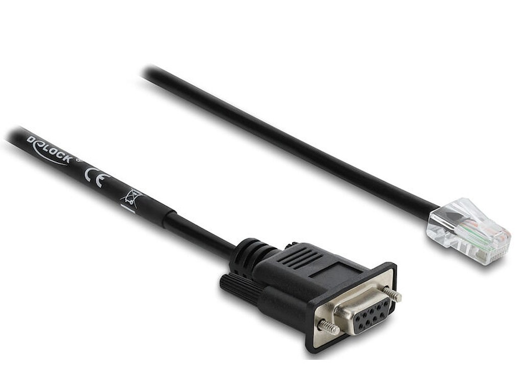 DeLOCK 64297 serielkabel Sort 2 m DB-9 RJ-45