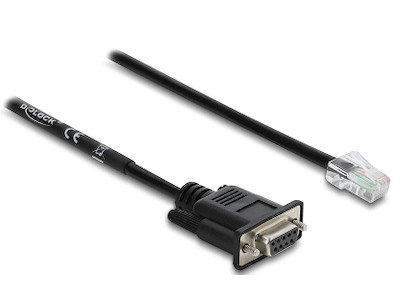 DeLOCK 64297 serielkabel Sort 2 m DB-9 RJ-45
