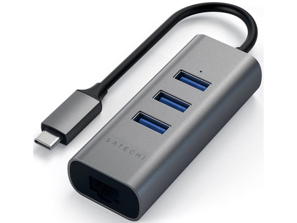 Satechi ST-TC2N1USB31AM dockingstation USB 3.2 Gen 1 (3.1 Gen 1) Type-C Grå