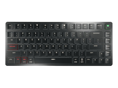 CHERRY KW X ULP 2.0 MINI tastatur Hjemme/kontor USB + RF Wireless + Bluetooth QWERTY US engelsk Sort