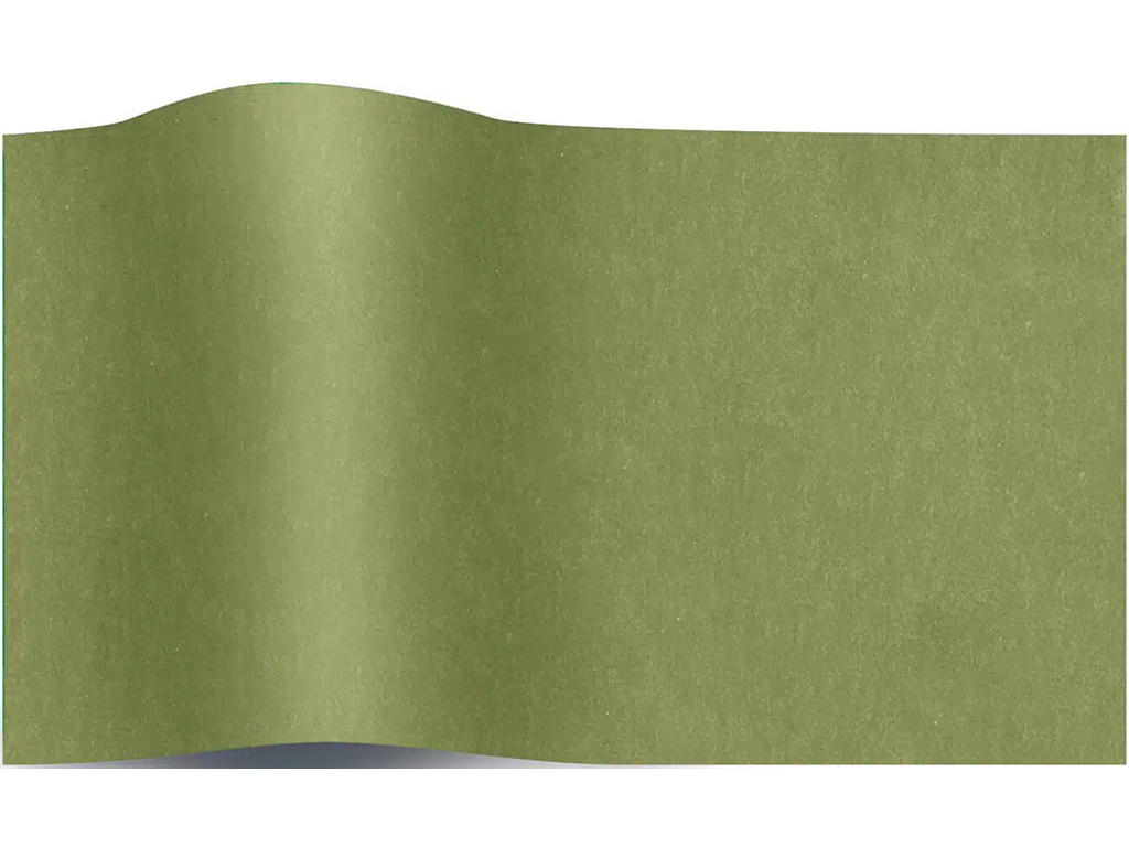 Silkepapir, 50x75 cm, Oliven grøn, 240 ark