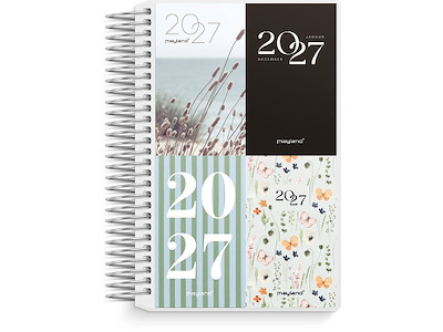 Kalender, 2027, Mini dag, 4 illustrationer, 1 dag pr. side, Mayland
