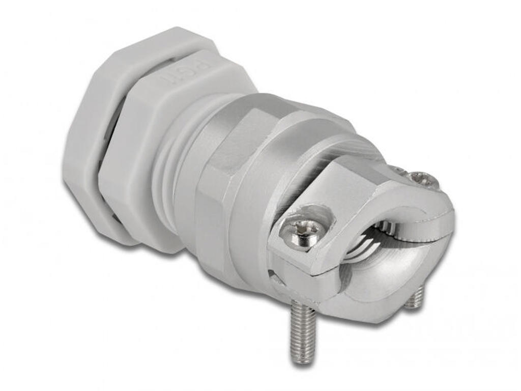 DeLOCK 60354 kabelforskruning Grå Metal, Plast 1 stk