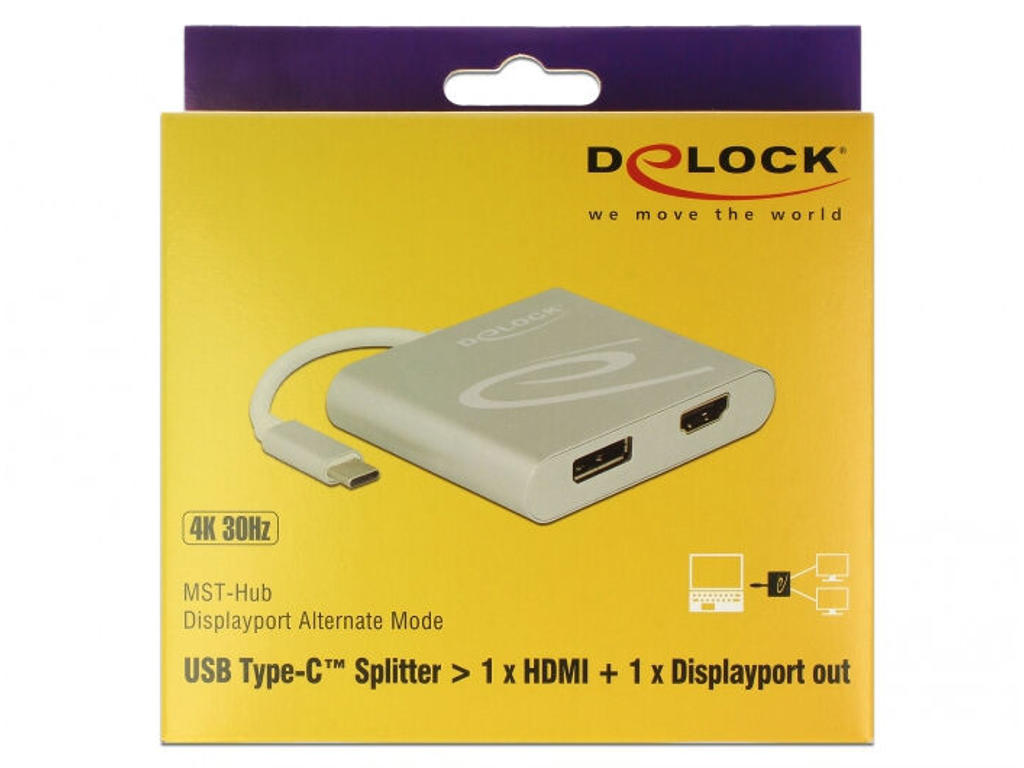 DeLOCK 87716 USB grafisk adapter 2560 x 1440 pixel Sølv