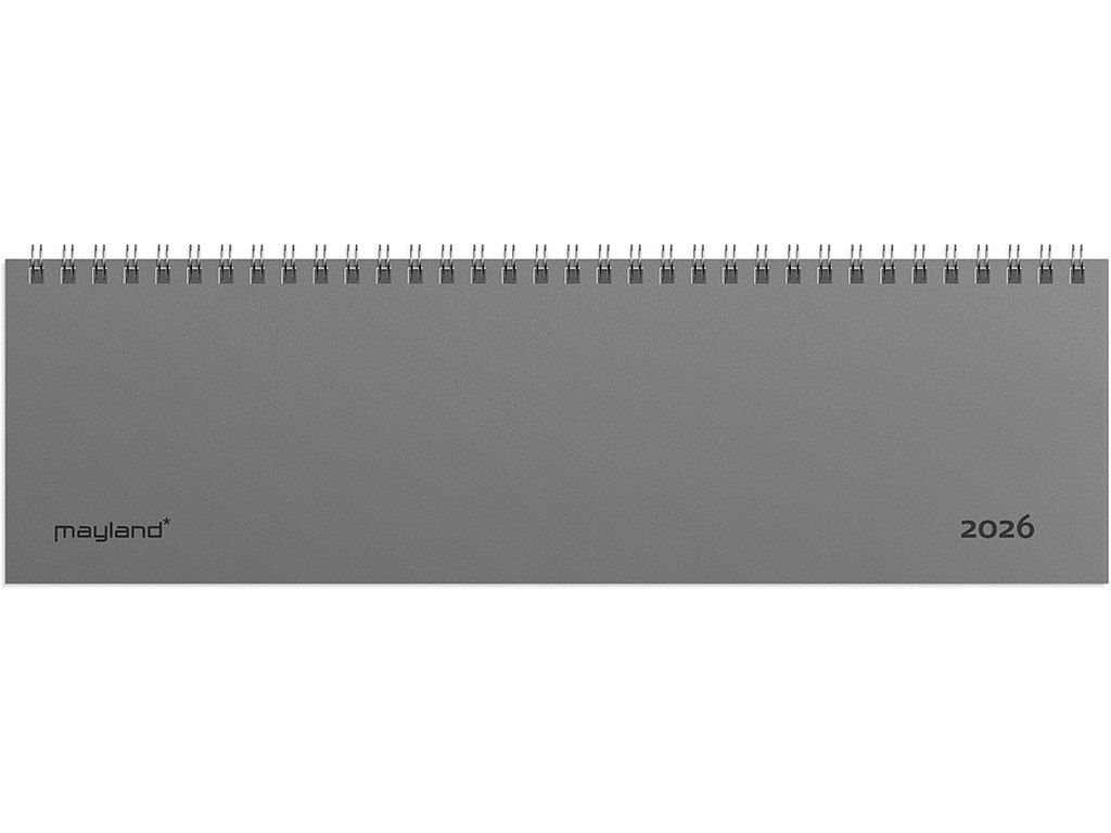 Bordkalender, 2026, 1 uge pr. opslag, Grå, Mayland