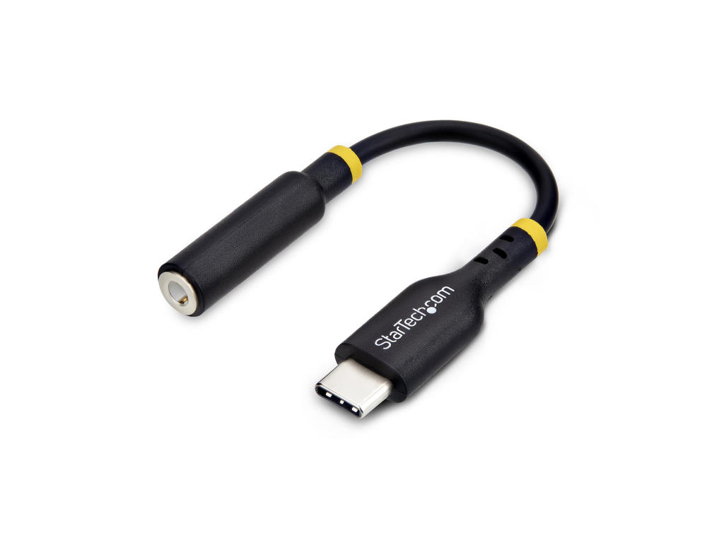 StarTech.com USBCAUDIO2 lydkabel 0,127 m USB Type-C 2.0 3,5 mm Sort