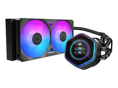 Cooler Master MasterLiquid Atmos II 240 LCD Black Processor Væskekølingssæt 12 cm Sort 1 stk