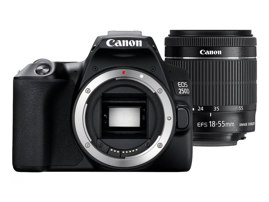 Canon EOS 250D + 18-55mm IS STM SLR kamerasæt 24,1 MP CMOS 6000 x 4000 pixel Sort