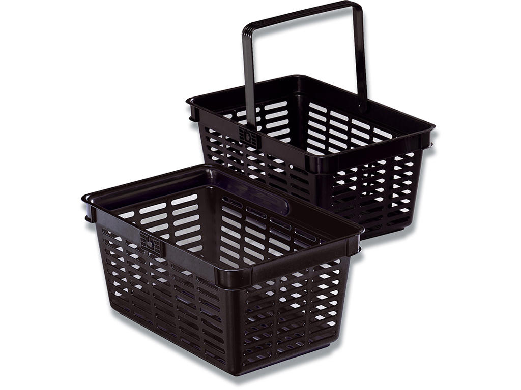 Indkøbskurv, Med håndtag, Sort, 19 liter, Durable SHOPPING BASKET