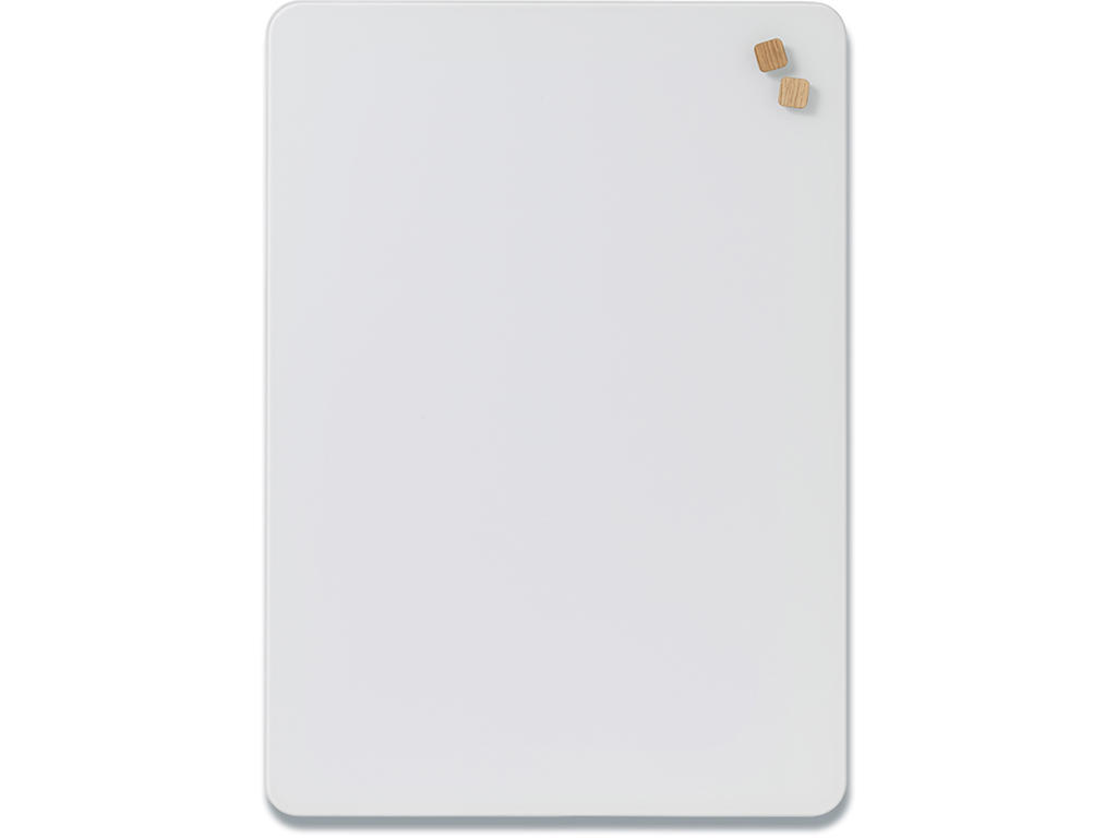 Glastavle, Magnetisk, 50x70 cm, Hvid, Naga Pure white 