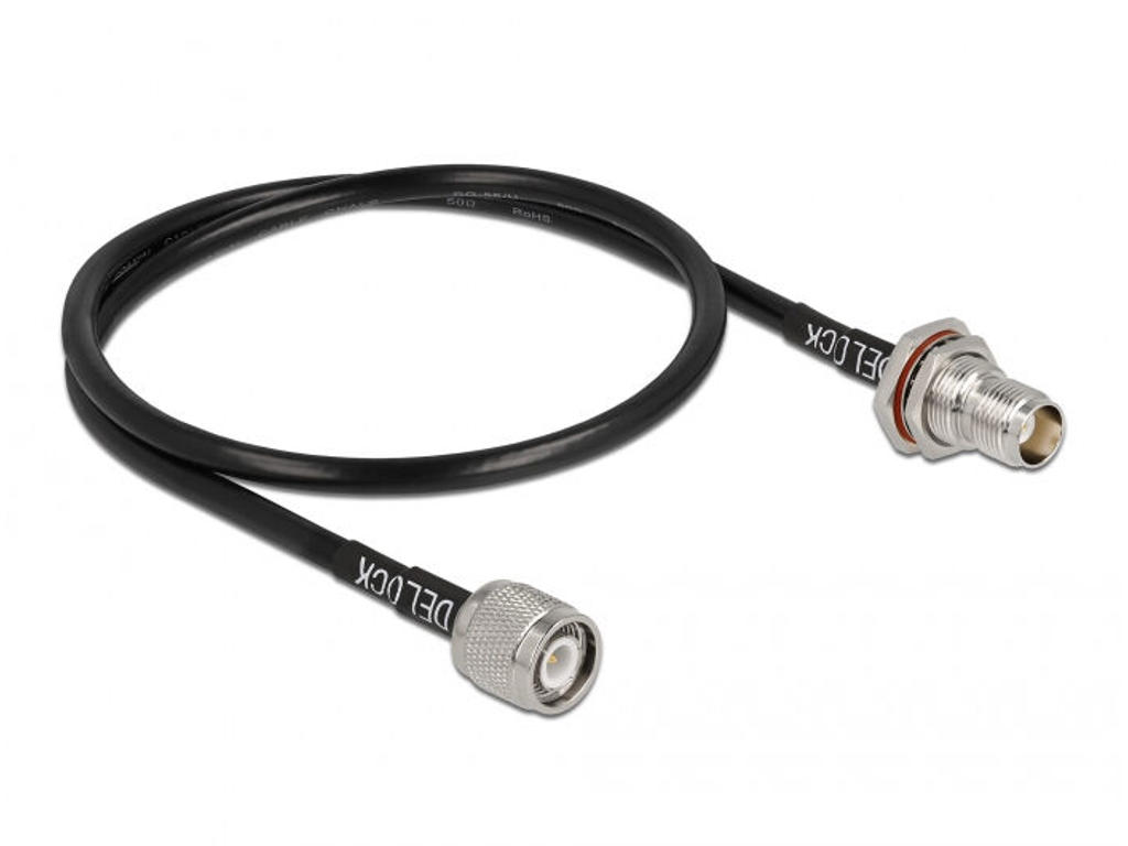 DeLOCK 90012 koaxial kabel RG-58 C/U 0,6 m TNC Sort