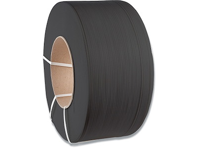 Strapbånd, PP, 12x0,55mm sort Ø200mm 3000m 120kg træk Master'In