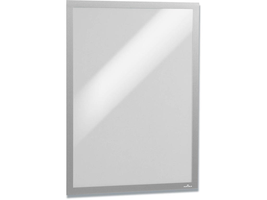 Inforamme, A2, Sølv, Selvklæbende, 1 stk, Durable DURAFRAME POSTER