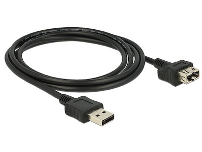 DeLOCK 2m 2xUSB2.0-A USB-kabel USB 2.0 USB A 0,48 Gbit/sek. Sort