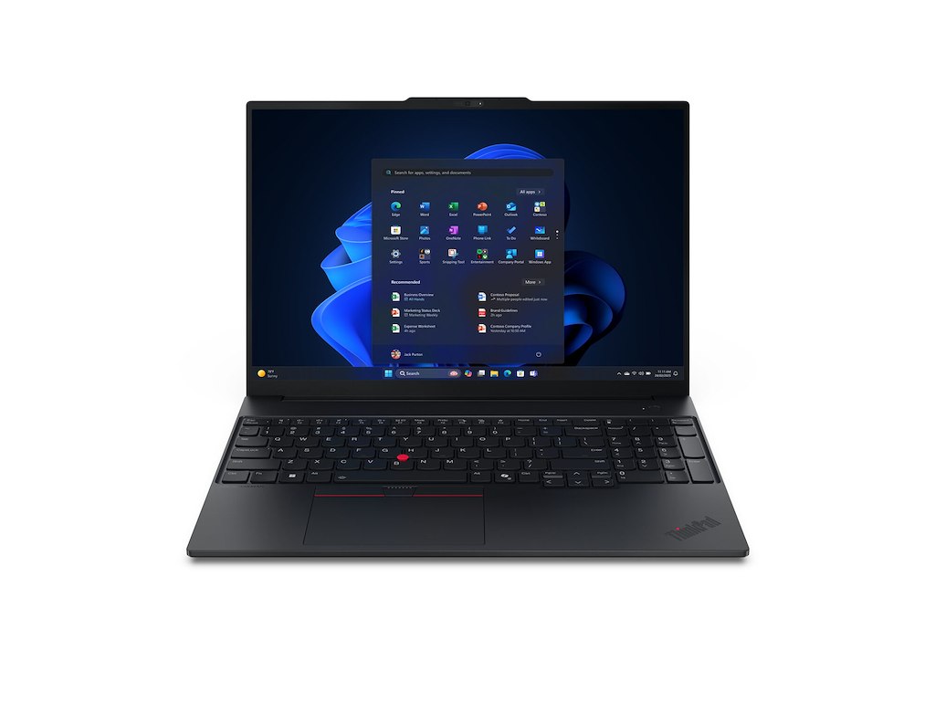 Lenovo ThinkPad E16 Gen 3 (Intel) Copilot+ PC Intel Core Ultra 5 226V Laptop 40,6 cm (16") WUXGA 16 GB LPDDR5x-SDRAM 512 GB SSD Wi-Fi 6E (802.11ax) Windows 11 Pro Nordisk Sort