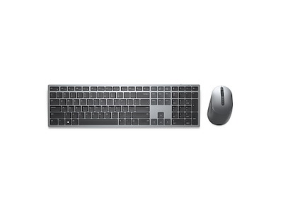 DELL KM7321W tastatur Mus inkluderet Kontor RF trådløs + Bluetooth QWERTY US International Grå, Titanium
