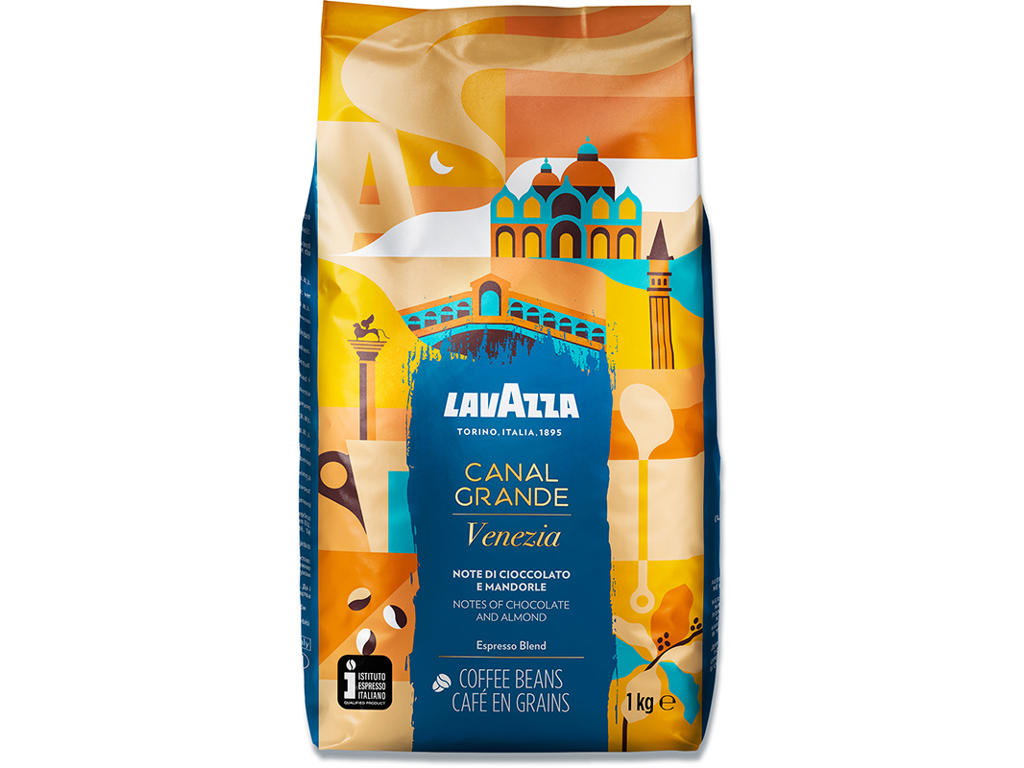 Kaffe, Hele bønner, Espresso, 1000 g, 1 pose, Lavazza Tales of Italy Canal Grande