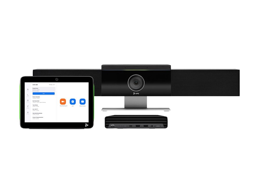 HP Poly Poly Studio Medium Room Bundle for Zoom Rooms: Studio USB Video Bar and HP PC w/TC10 (ABB)