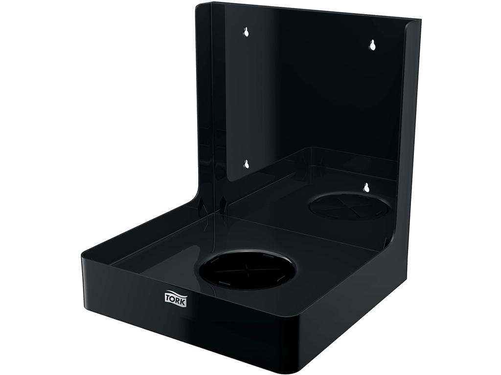 Aftørringsdispenser, Til aftørringsruller, Centerfeed, Sort, Tork W3