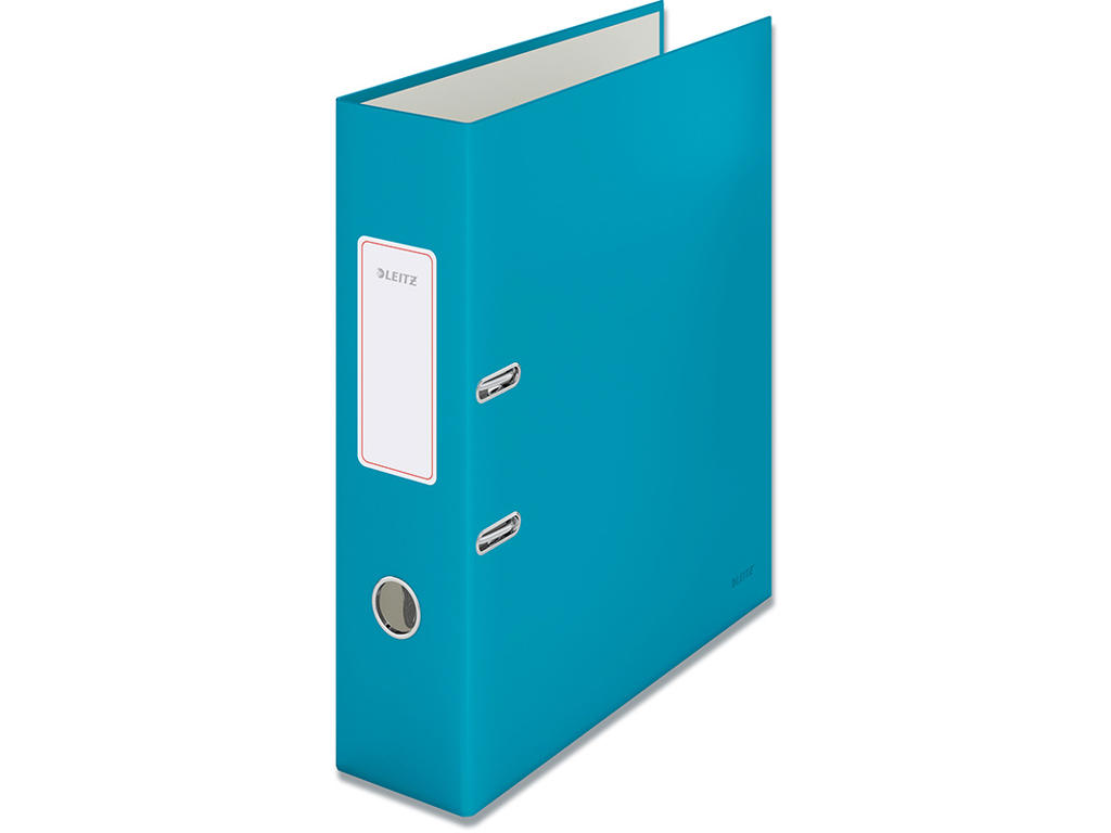 Brevordner, A4, 8 cm, Rolig blå, Leitz Cosy Soft Touch 180º Bred