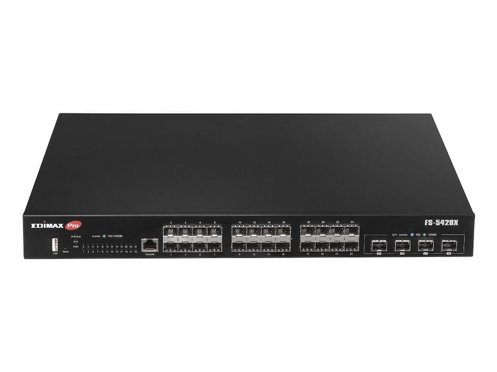 Edimax FS-5428X netværksswitch Administreret L2+ 1U Sort