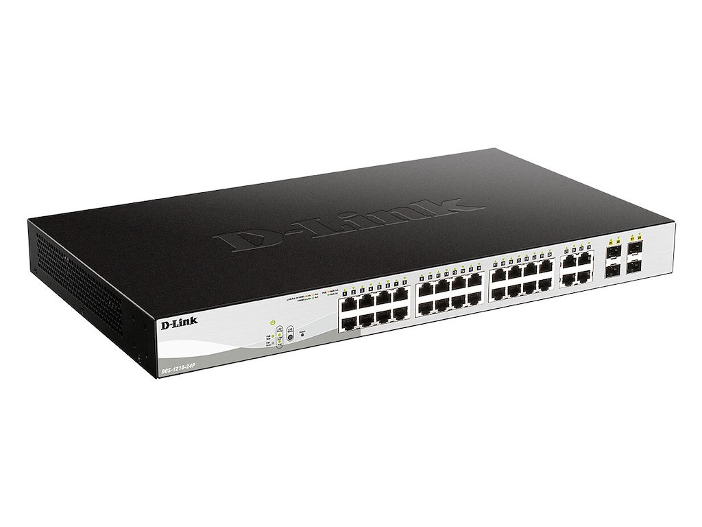 D-Link DGS-1210-24P netværksswitch Administreret L2 Gigabit Ethernet (10/100/1000) Strøm over Ethernet (PoE) Sort