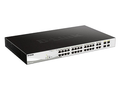 D-Link DGS-1210-24P netværksswitch Administreret L2 Gigabit Ethernet (10/100/1000) Strøm over Ethernet (PoE) Sort