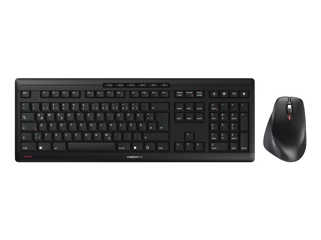 CHERRY JD-8550DE-2 tastatur Mus inkluderet Hjemme/kontor RF trådløst QWERTZ Tysk Sort