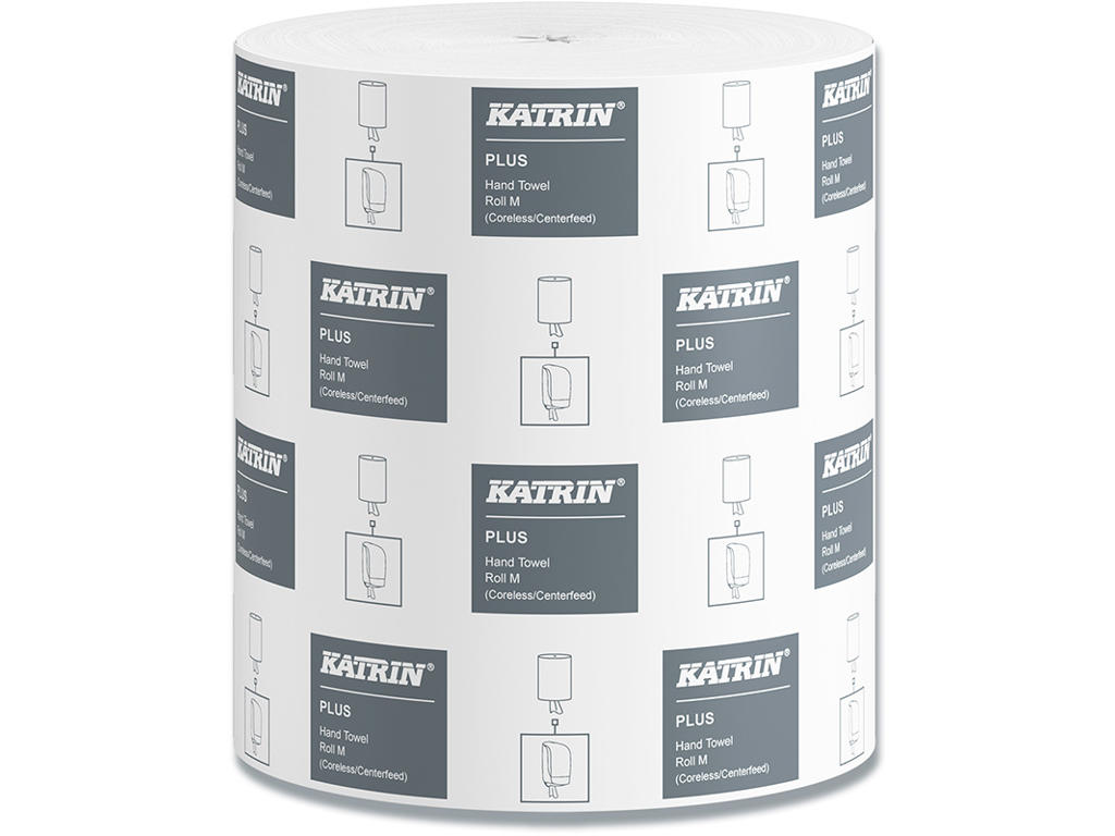 Håndklæderulle, Centertræk, 1 lag, 6 ruller, Katrin Plus M