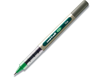 Rollerball pen, 0.7 mm, 0.3 mm, Grøn, uni-ball Eye Fine UB-157E-36