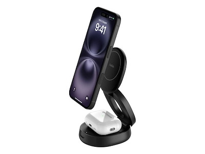 Belkin WIZ035kqBK Hovedtelefoner, Smartphone Sort USB Trådløs opladning Hurtig opladning Indendørs