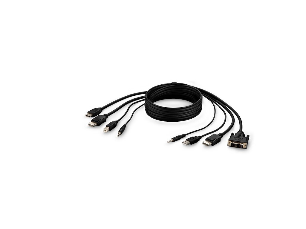 Belkin F1DN2CC-DHPP10T KVM-kabel Sort 3 m