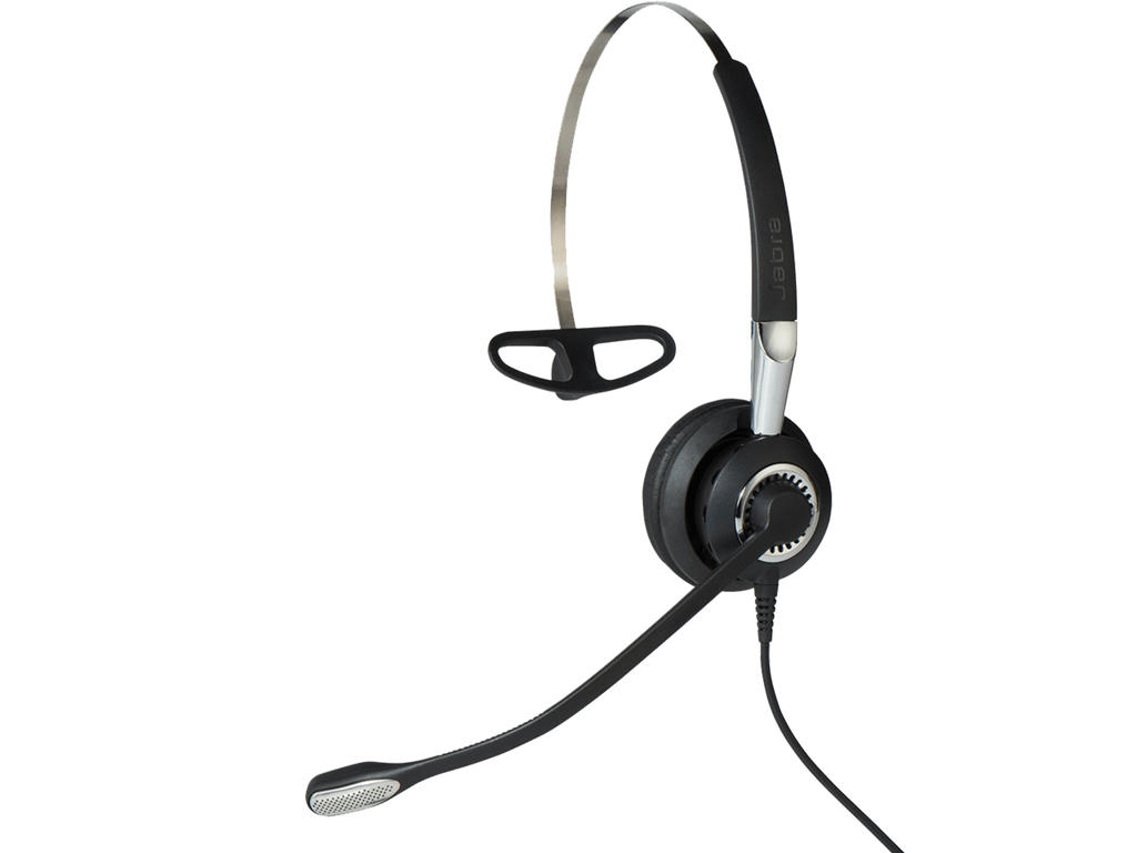 Jabra BIZ 2400 II Headset Ledningsført Halsbånd, Ørekrog, Headset Kontor/Callcenter Sort, Sølv