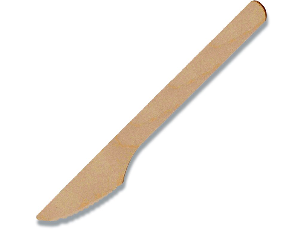 Kniv, Engangs, Træ, 16.5 cm, 100 stk, Nature line 
