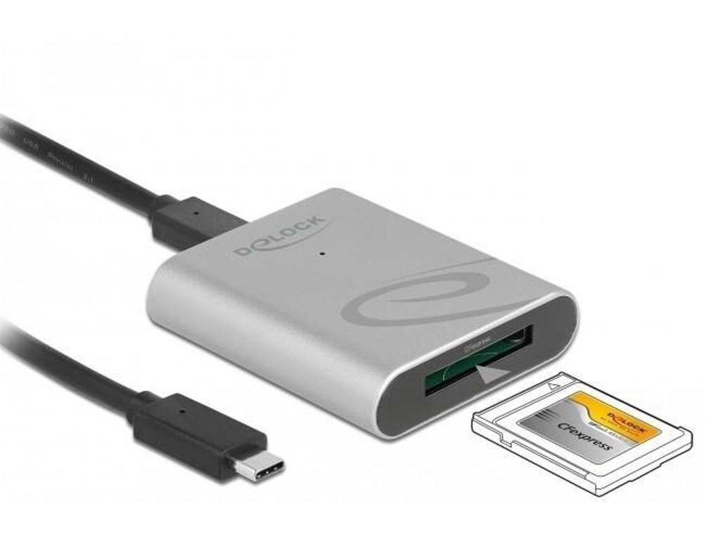 DeLOCK 91751 kortlæser USB 3.2 Gen 1 (3.1 Gen 1) Type-C Sølv
