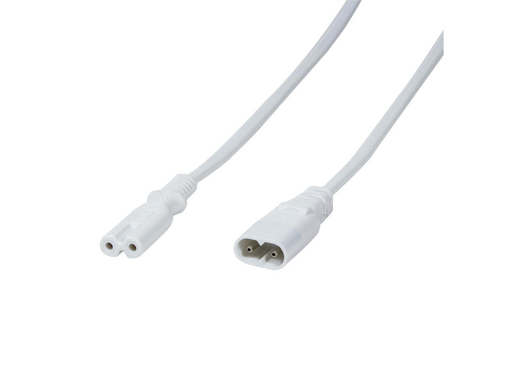 LogiLink 2m, IEC 60320-C8/IEC 60320-C7 Hvid C7 forbinder C8 forbinder