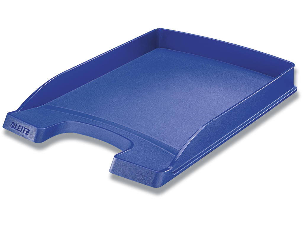 Brevbakke, Blå, A4, Udvendig: B25.5xH3.5xD35.7 cm, Leitz Plus Slim