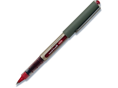 Rollerball pen, 0.7 mm, 0.3 mm, Mørkerød, uni-ball Eye Fine UB-157-50