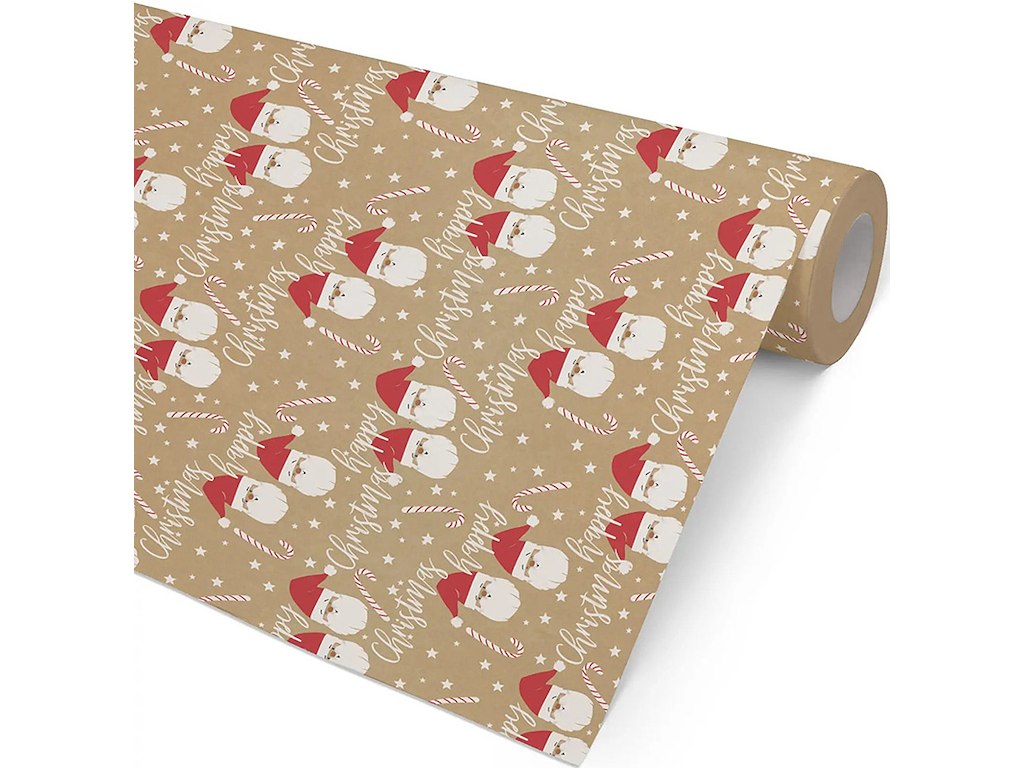 Gavepapir, Juletid, Kraft, 57 cm, 154 m, Hedlunds