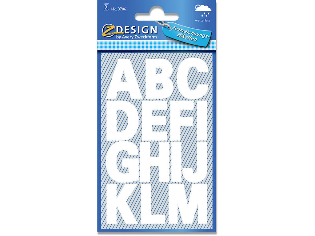 Bogstaver, A-Û, 25 mm, Hvid, Avery Design 